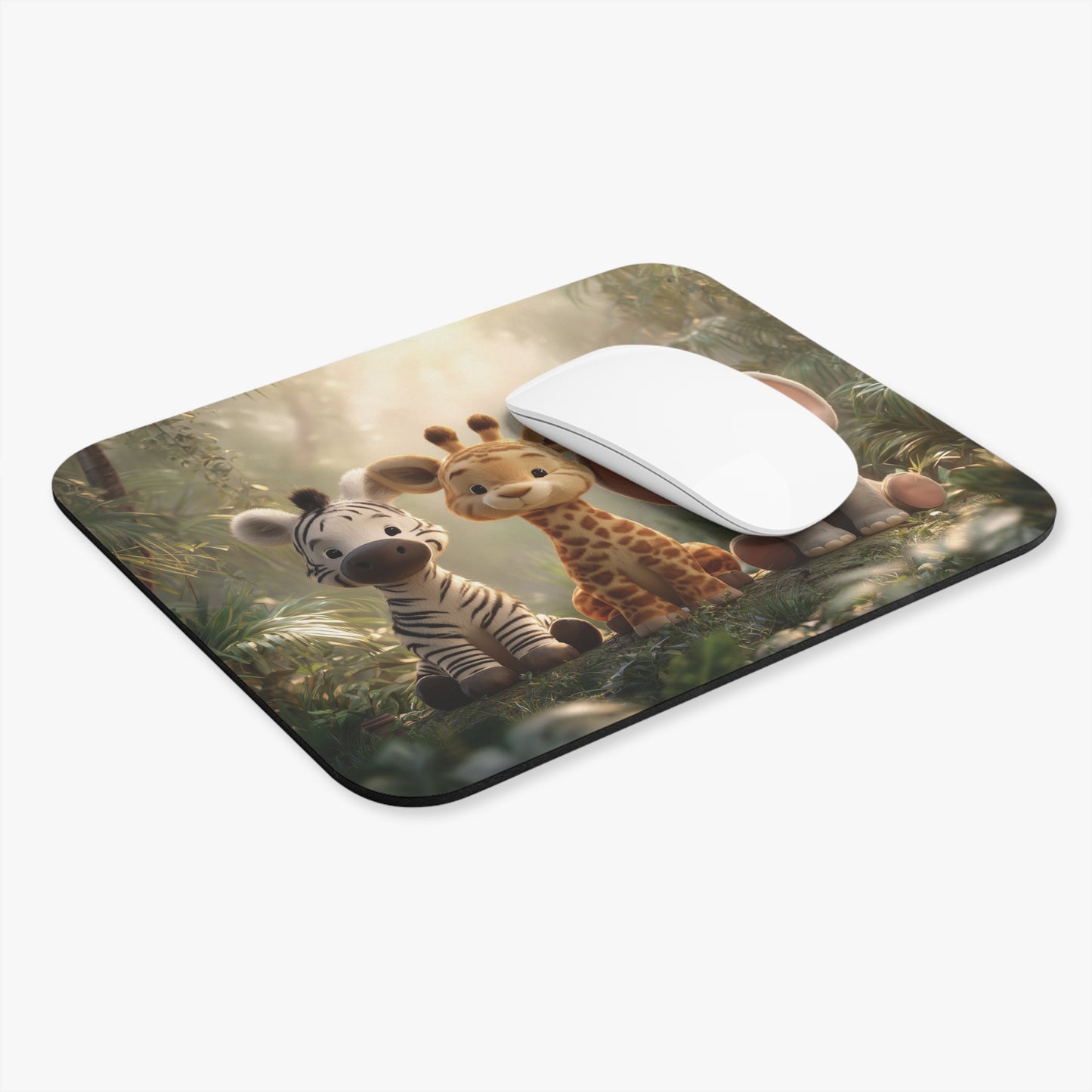 Adorable Animal Friends Mouse Pad - Cute Desk Accessory, Gift for Kids, Home Office Decor, Animal Lovers, Nursery