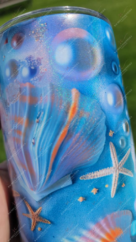 3D Shell Shimmer Tumbler