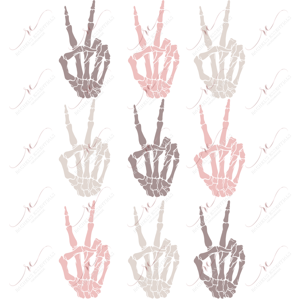 3X3 Hands Pastel - Clear Cast Decal