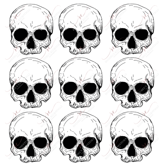 3X3 Skulls - Htv Transfer