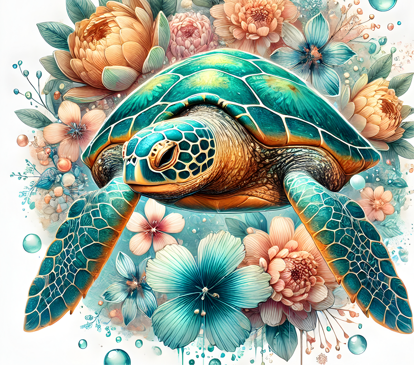Turtle floral - vinyl wrap