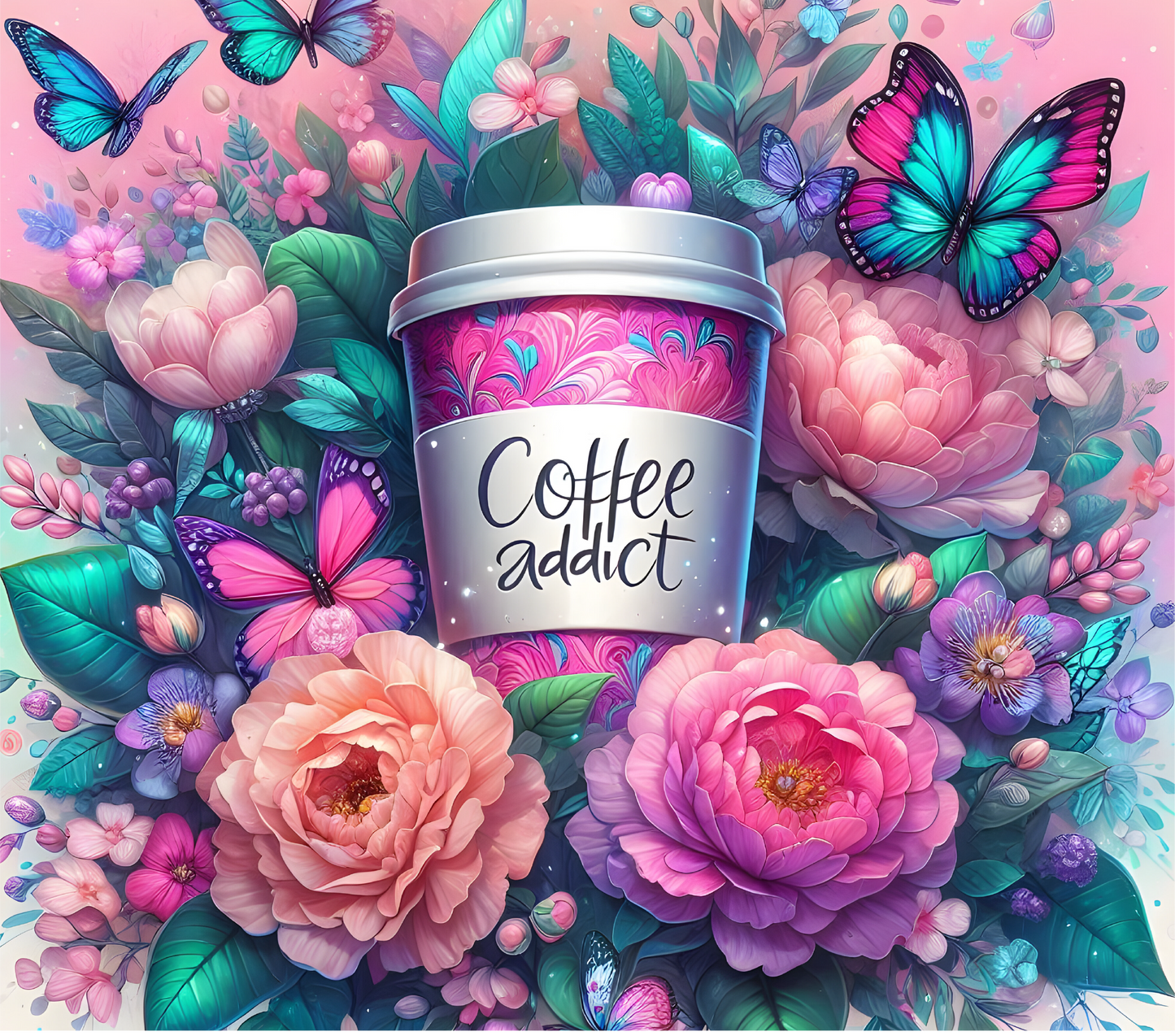 Coffee addict - ready to press sublimation transfer print