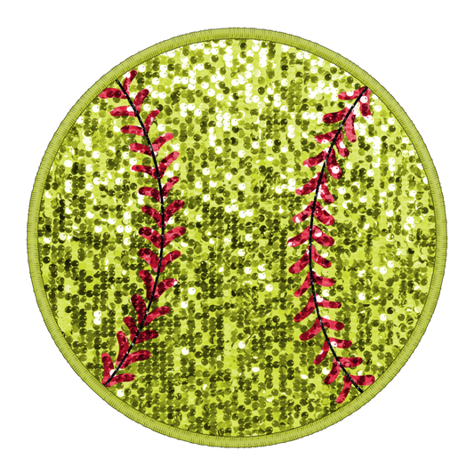 Faux sequin softball - ready to press sublimation transfer print
