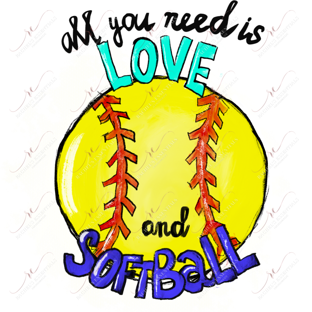 All You Need Is Love And Softball - Htv Transfer