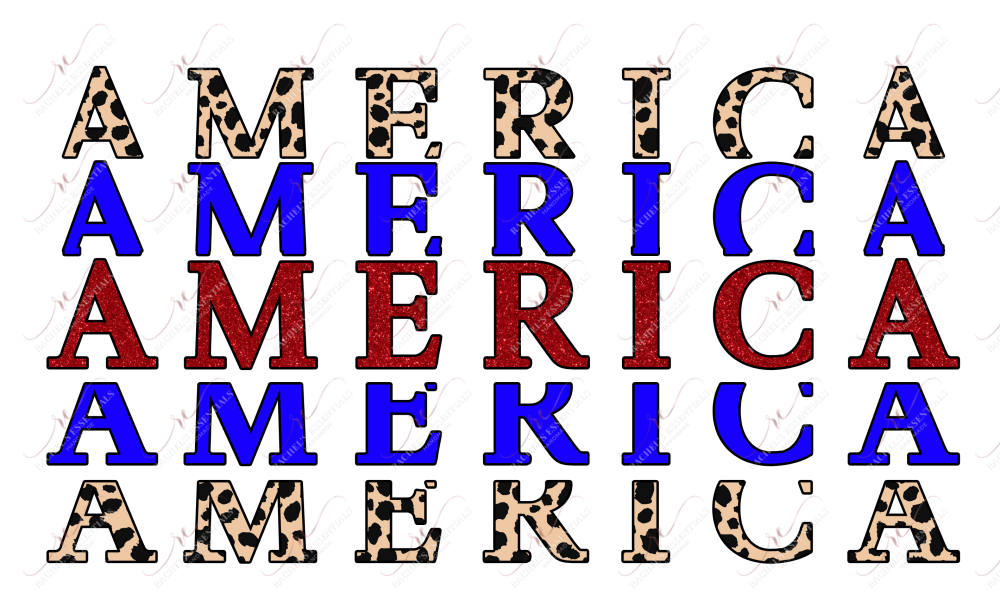 America - Ready To Press Sublimation Transfer Print Sublimation