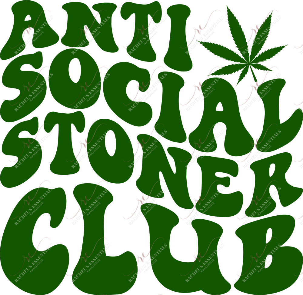 Antisocial Stoners Club- Clear Cast Decal