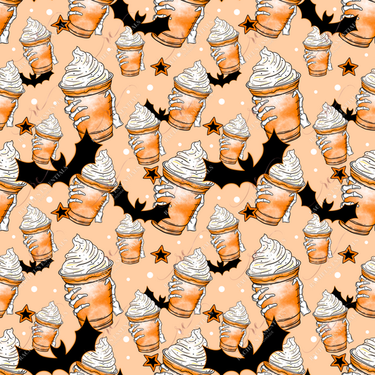 Bat Coffee - Ready To Press Sublimation Transfer Print Seamless Sublimation