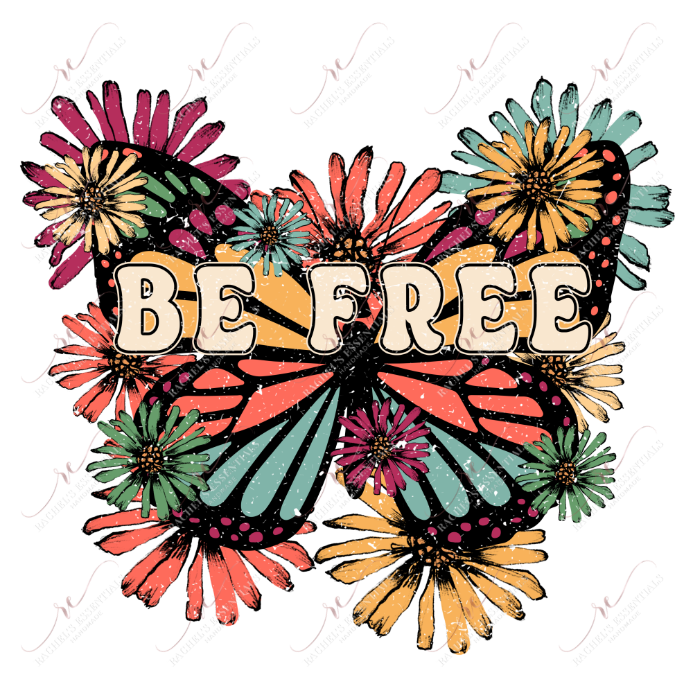 Be Free Butterfly - Ready To Press Sublimation Transfer Print Sublimation