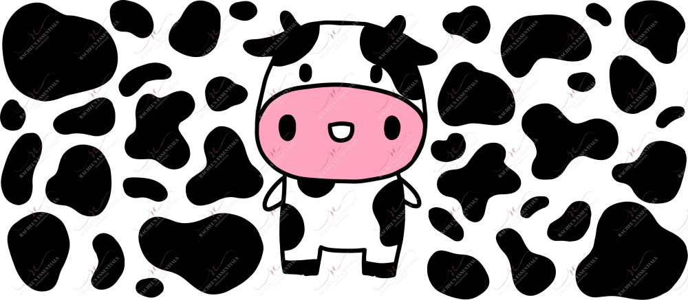 Black Cow Print - 16Oz Vinyl Libbey Wrap
