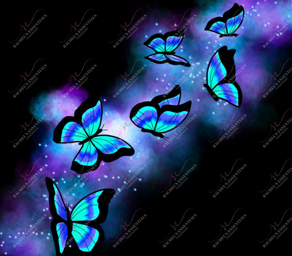 Blue Glow Butterflies - Vinyl Wrap