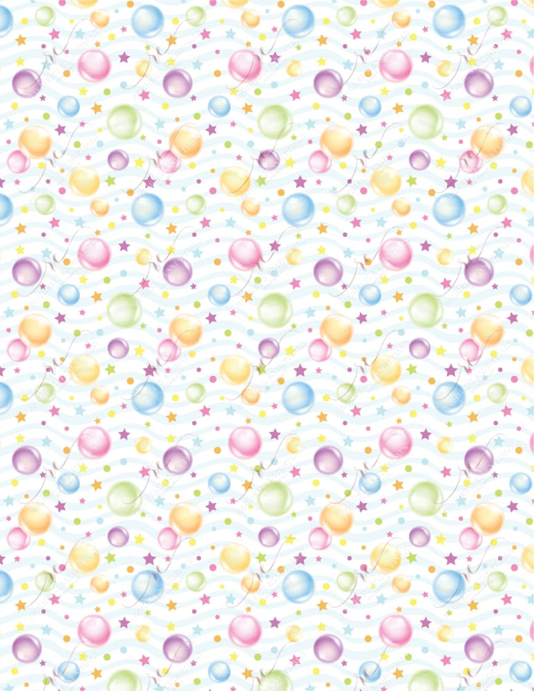 Bubbles And Stars - Ready To Press Sublimation Transfer Print Sublimation