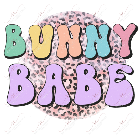 Bunny Babe Leopard - Ready To Press Sublimation Transfer Print Sublimation