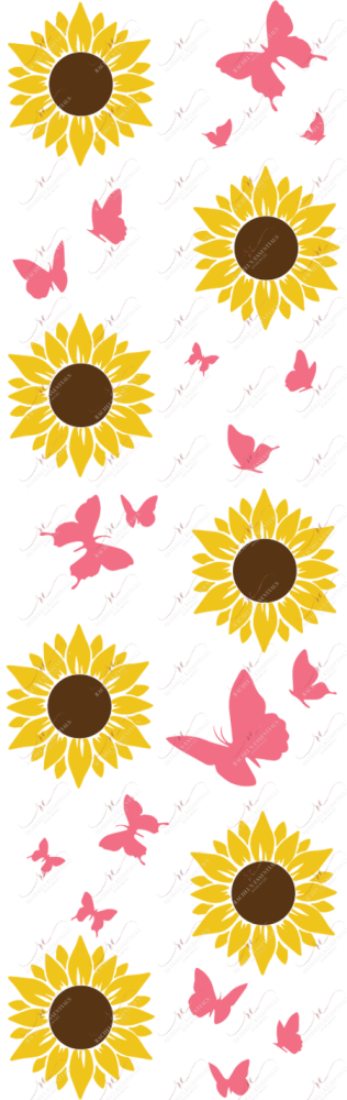 Butterflies And Sunflowers - Vinyl Pen Wrap