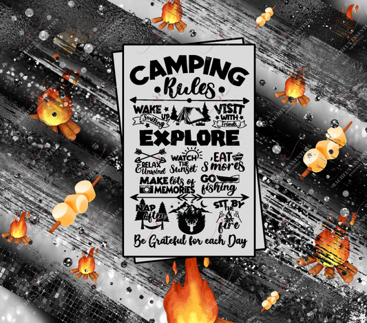 Camping Rules - Vinyl Wrap Vinyl