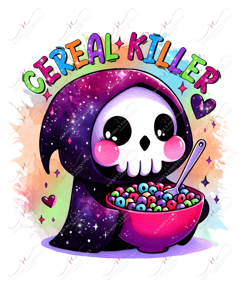 Cereal Killer - Ready To Press Sublimation Transfer Print Sublimation
