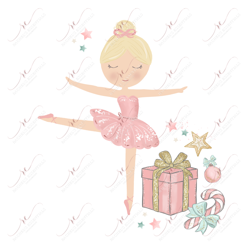 Christmas Ballerina - Ready To Press Sublimation Transfer Print Sublimation