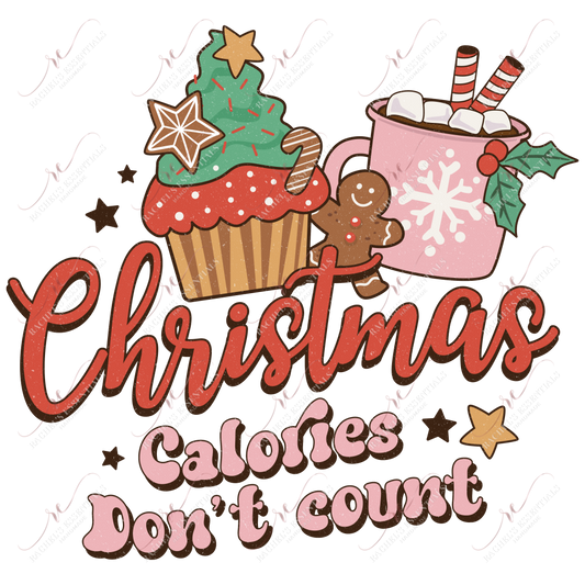 Christmas Calories Dont Count - Clear Cast Decal