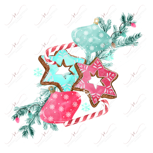 Christmas Floral - Clear Cast Decal