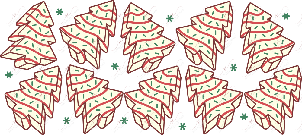 Christmas Tree Cake - 16Oz Vinyl Libbey Wrap