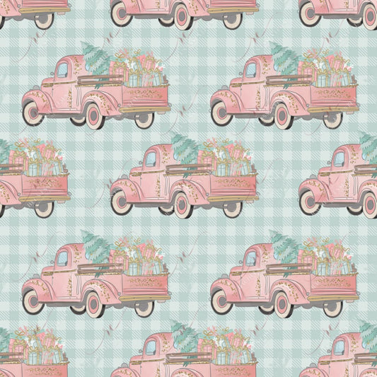 Christmas Truck Plaid - Ready To Press Sublimation Transfer Print Sublimation