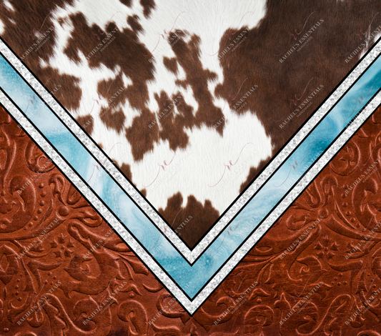 Cow Print V-Split - Ready To Press Sublimation Transfer Print Sublimation