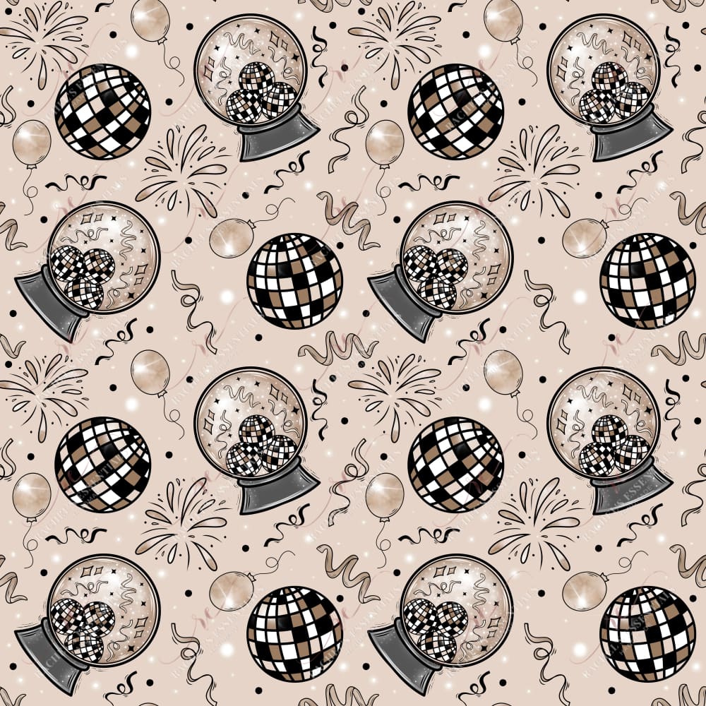 Disco Crystal Ball - Ready To Press Sublimation Transfer Print Seamless 10/23 Sublimation