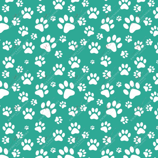 Dog Paws Green- Vinyl Wrap