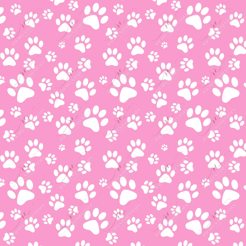 Dog Paws Pink - Ready To Press Sublimation Transfer Print Sublimation