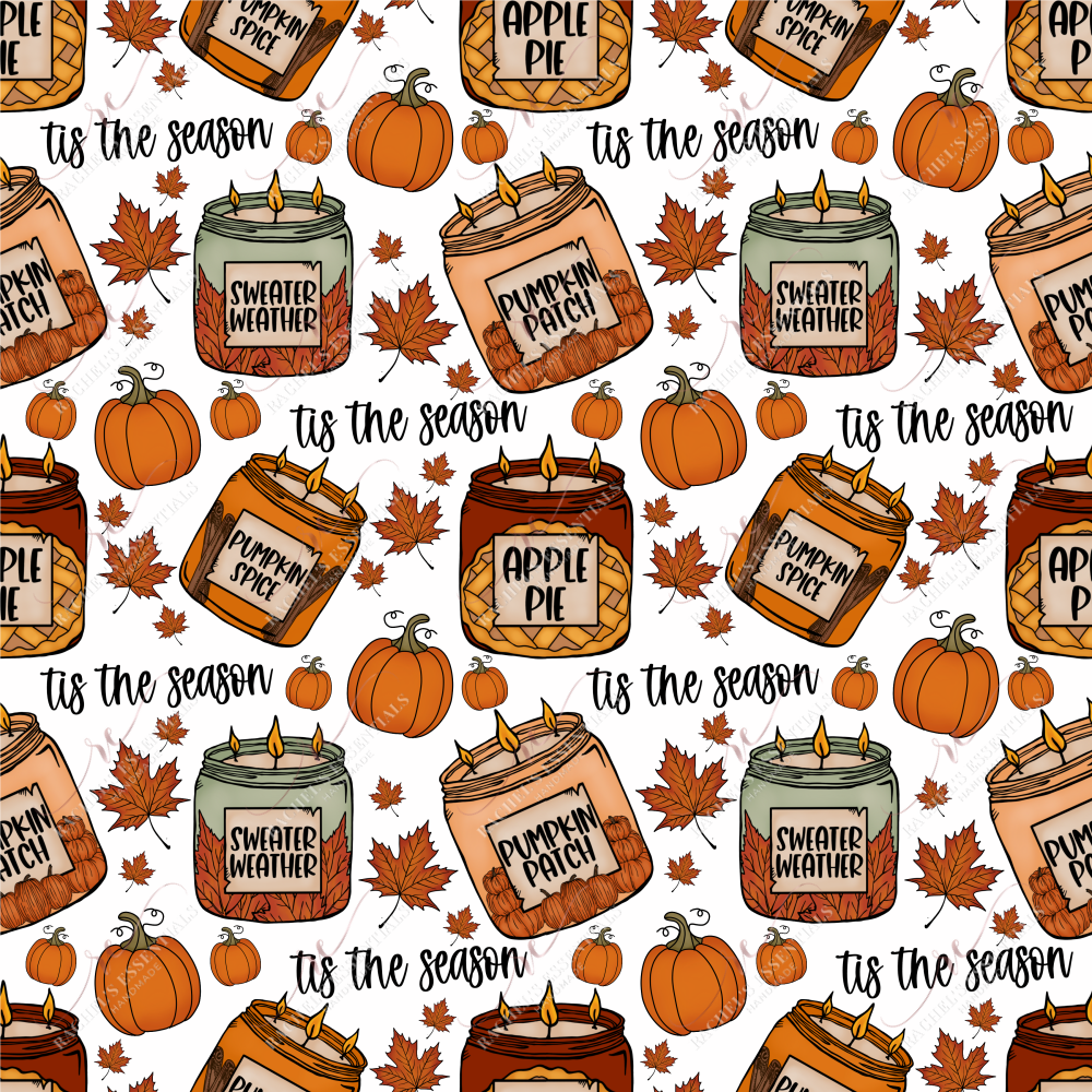 Fall Candles - Ready To Press Sublimation Transfer Print Sublimation