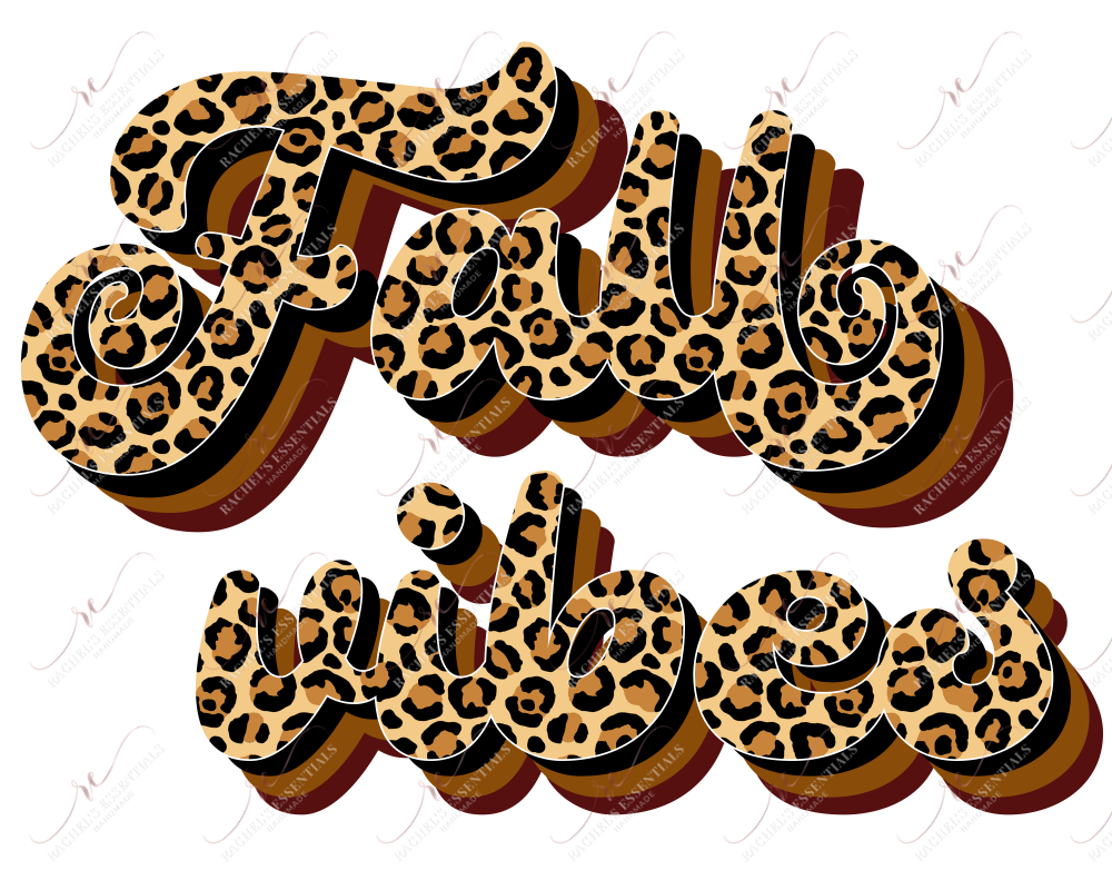 Fall Vibes Leopard - Ready To Press Sublimation Transfer Print Sublimation