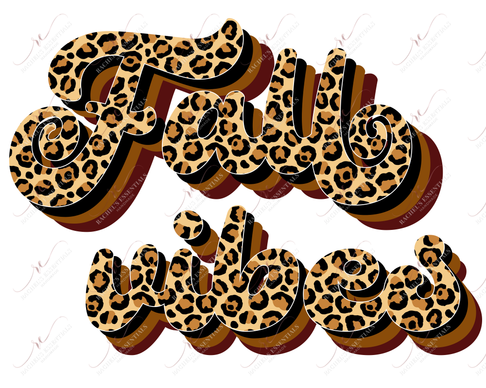 Fall Vibes Leopard - Ready To Press Sublimation Transfer Print Sublimation