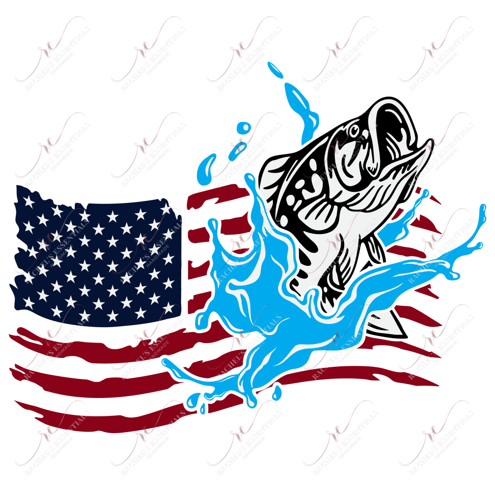 Fish And Flag - Htv Transfer
