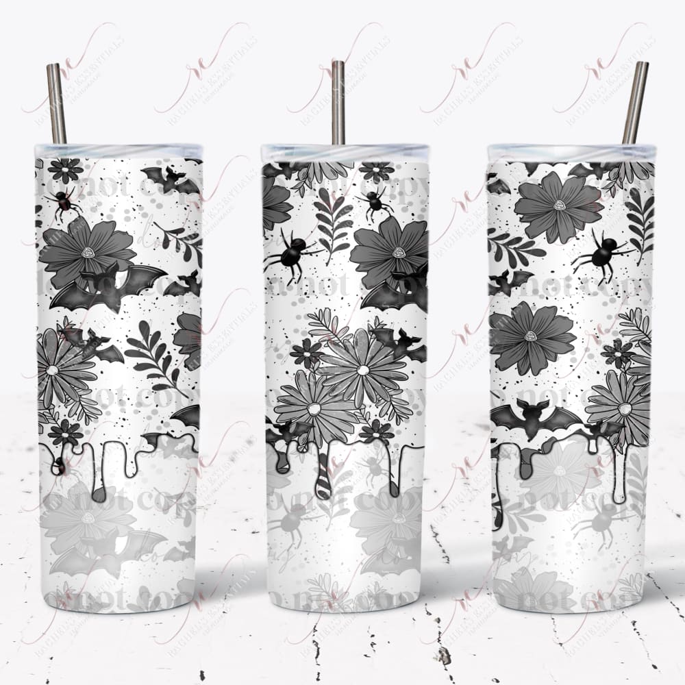 Floral Bat - Ready To Press Sublimation Transfer Print 11/23 Sublimation