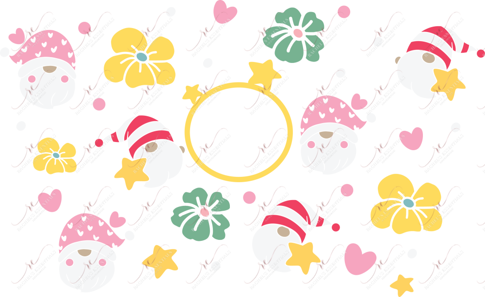 Floral Santa - Cold Cup Wrap Cold