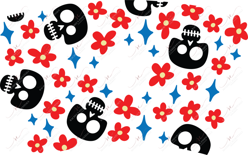 Flowers And Skeletons - Cold Cup Wrap Cold