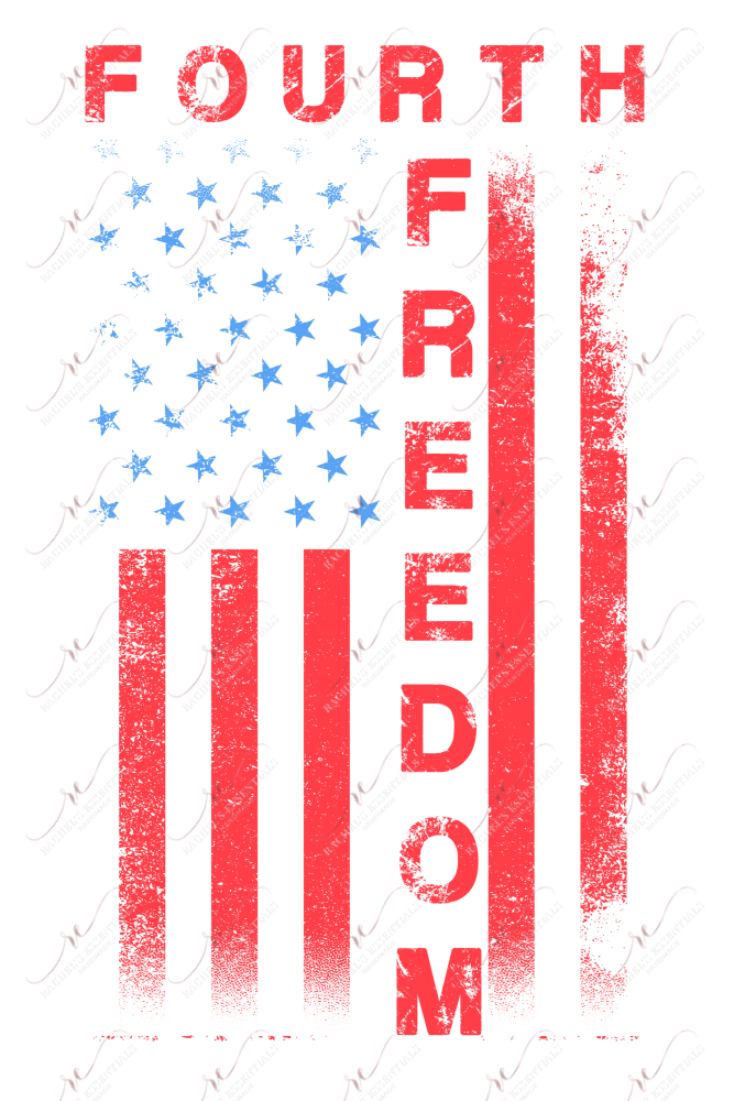 Fourth Freedom Flag - Ready To Press Sublimation Transfer Print Sublimation