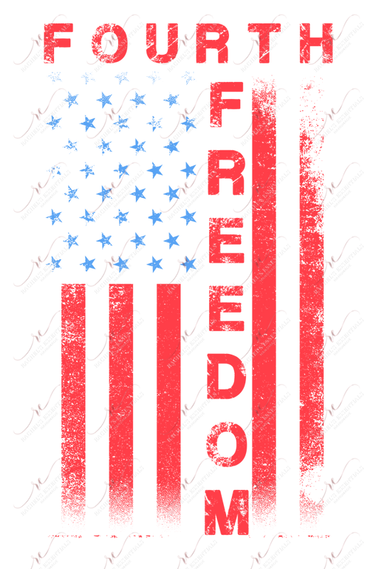 Fourth Freedom Flag - Ready To Press Sublimation Transfer Print Sublimation