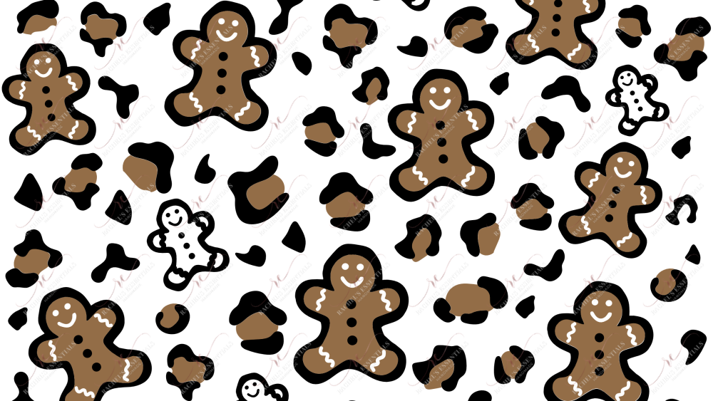 Gingerbread Leopard - Libbey/Beer Can Glass 11/23 Sublimation
