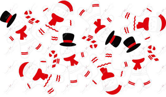 Gingerbread No Hole - Cold Cup Wrap Cup Wrap