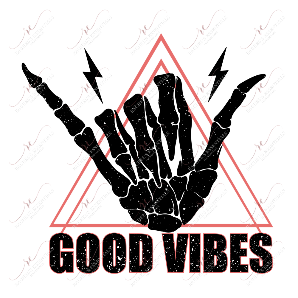 Good Vibes - Clear Cast Decal