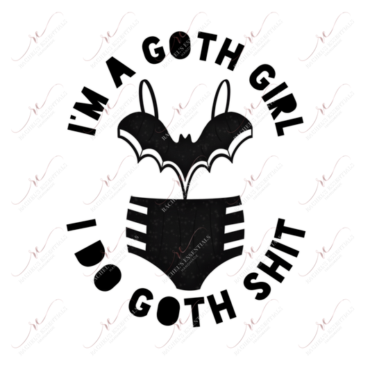 Goth Girl- Clear Cast Decal