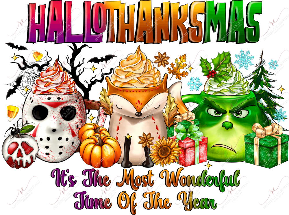Hallothanksmas - Ready To Press Sublimation Transfer Print Sublimation
