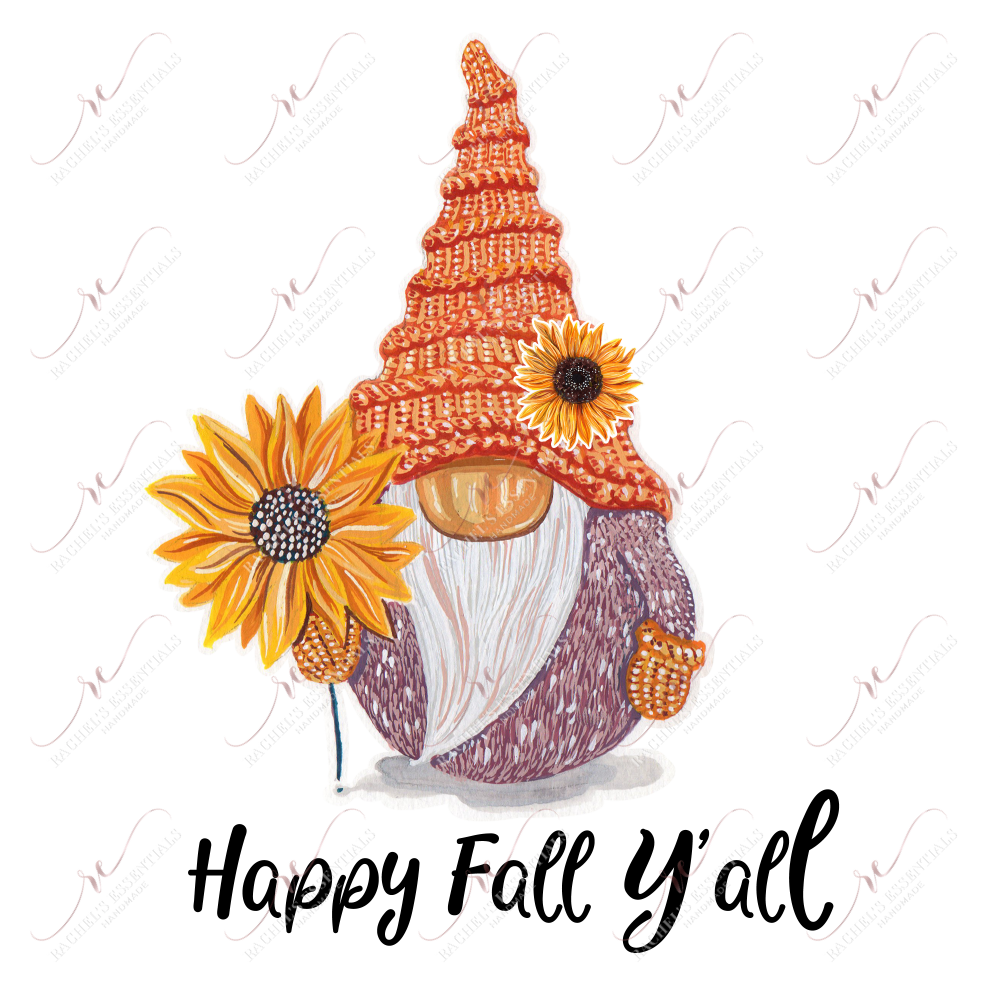 Happy Fall Yall Gnome - Ready To Press Sublimation Transfer Print Sublimation