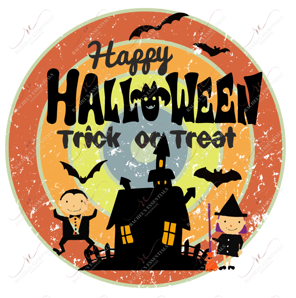 Happy Halloween Trick Or Treat - Ready To Press Sublimation Transfer Print Sublimation