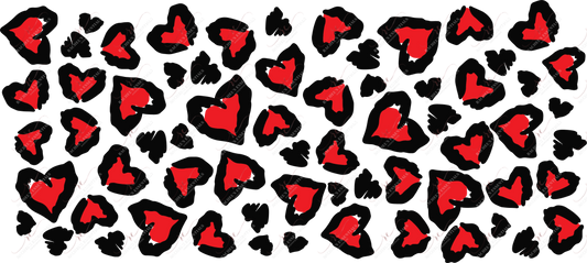 Heart Leopard - 16Oz Vinyl Libbey Wrap