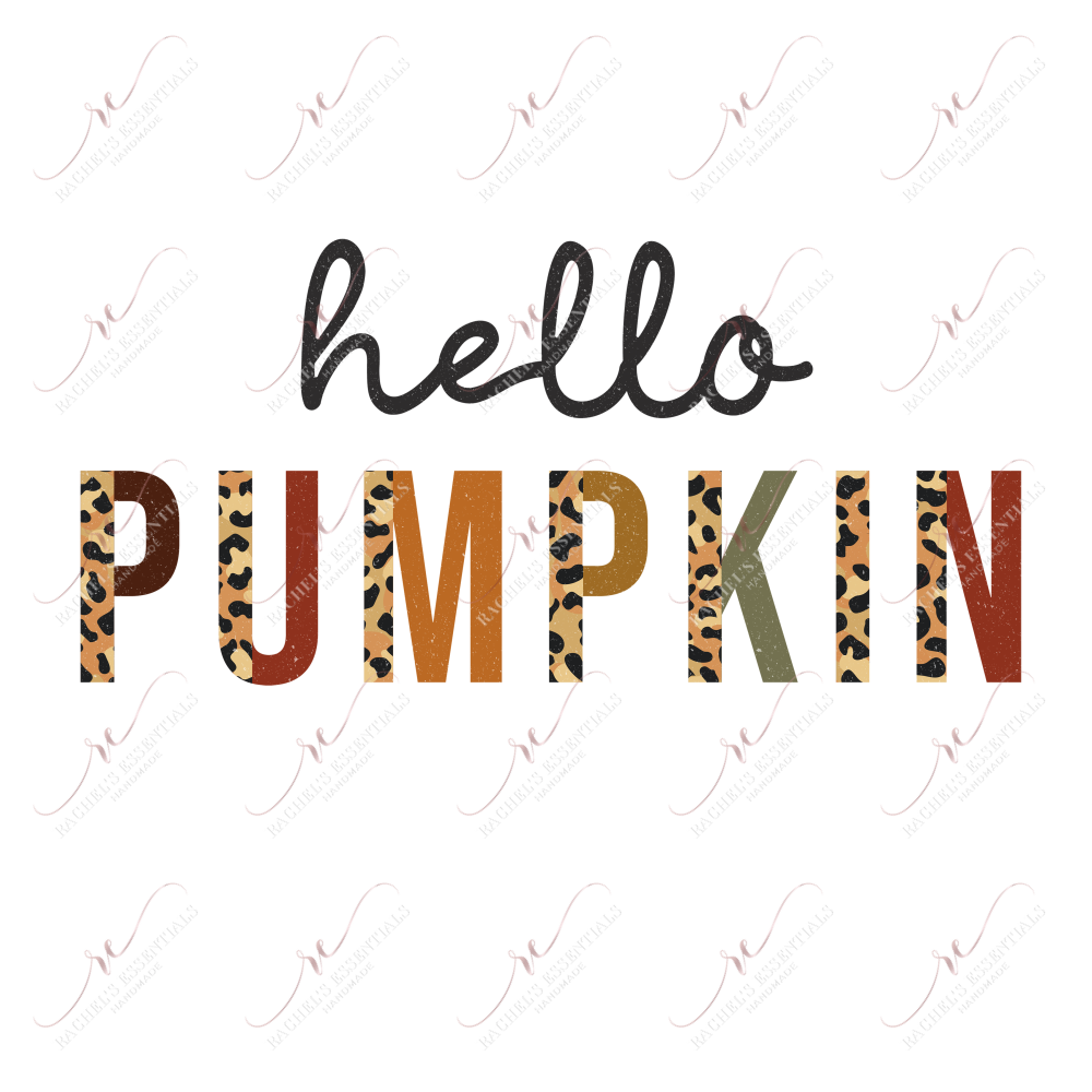 Hello Pumpkin - Ready To Press Sublimation Transfer Print Sublimation