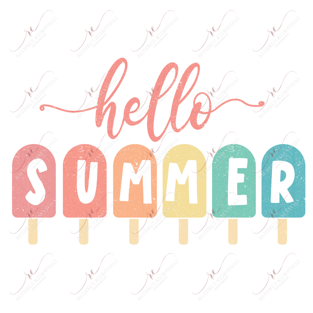 Hello Summer - Ready To Press Sublimation Transfer Print Sublimation