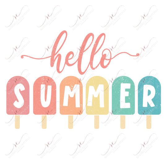 Hello Summer - Ready To Press Sublimation Transfer Print Sublimation