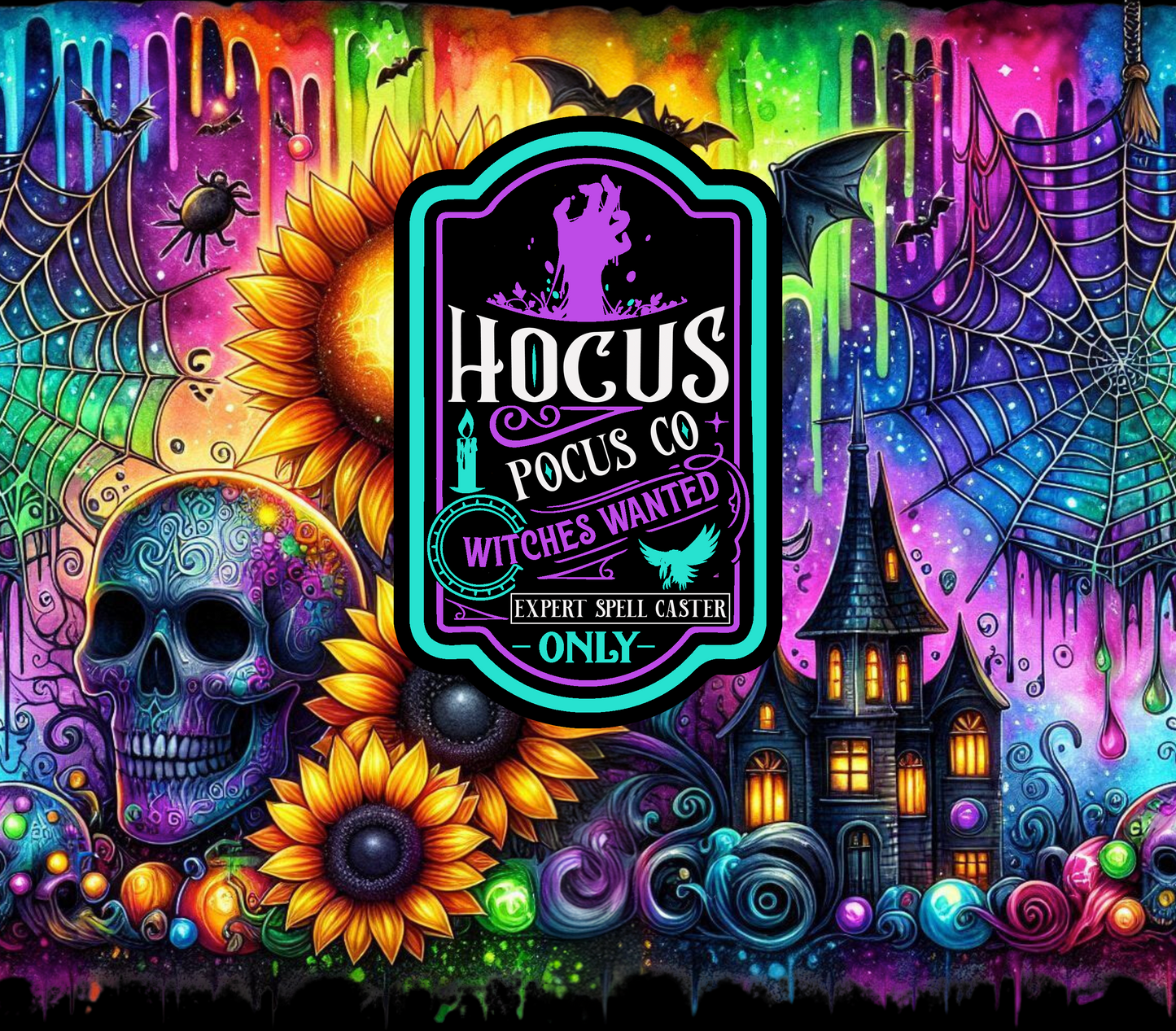 Hocus Pocus neon - vinyl wrap seamless