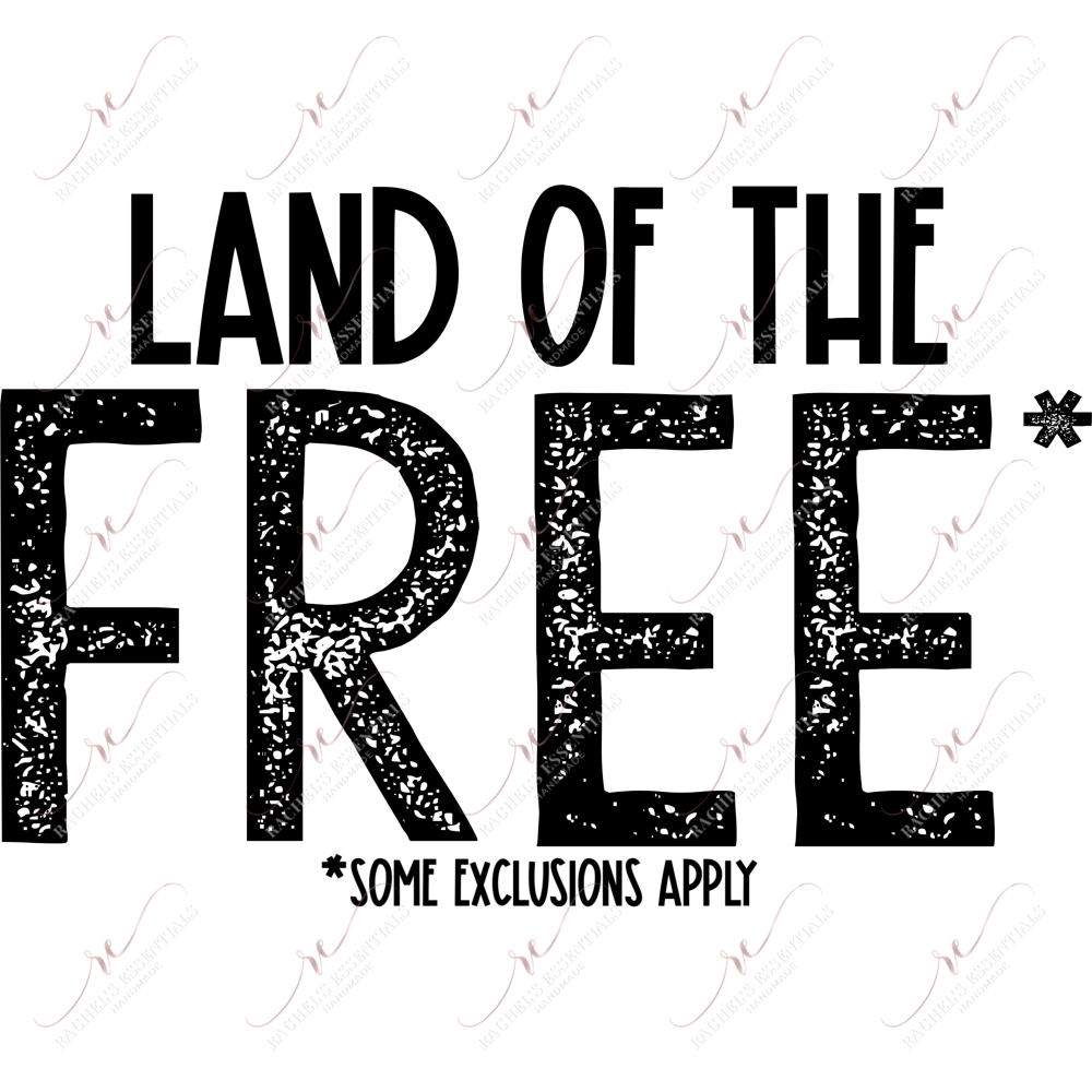 Land Of The Free - Clear Cast Decal